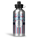 Anchors & Stripes Water Bottle - Aluminum - 20 oz (Personalized)
