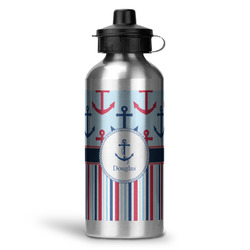 Anchors & Stripes Water Bottle - Aluminum - 20 oz (Personalized)
