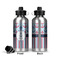 Anchors & Stripes Aluminum Water Bottle - Front and Back