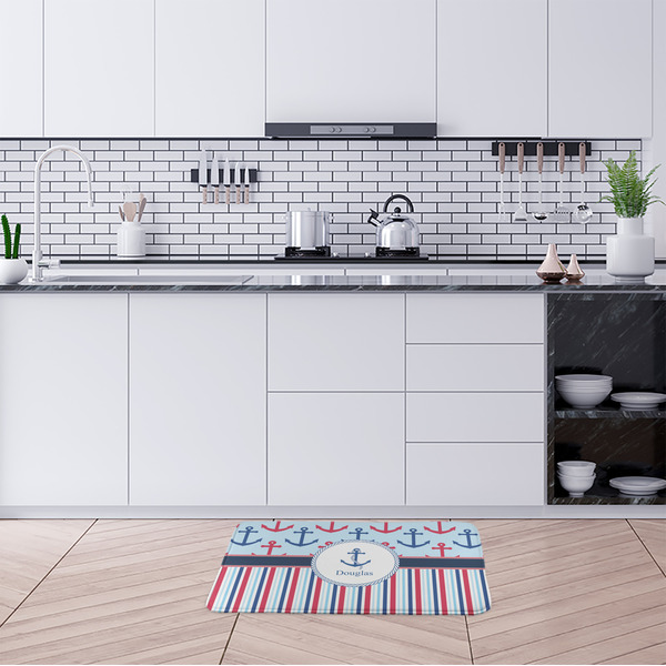 Anchors & Stripes Anti-Fatigue Kitchen Mats - LIFESTYLE