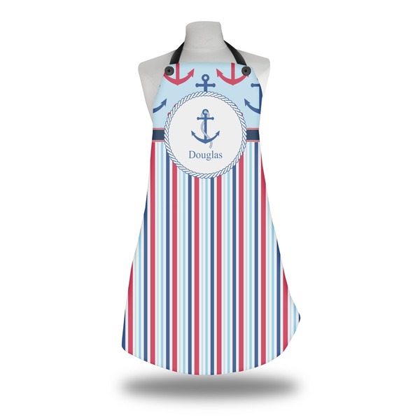 Custom Anchors & Stripes Apron w/ Name or Text