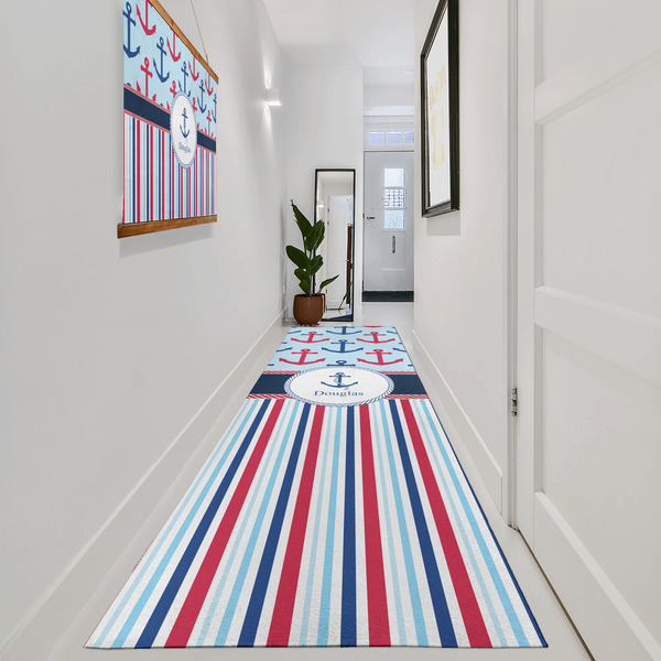 Anchors & Stripes Area Rug Sizes - In Context (vertical)
