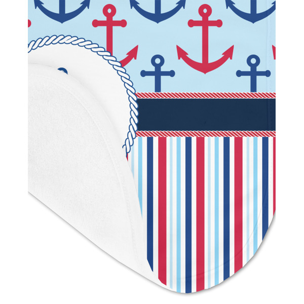 Anchors & Stripes Baby Bib - AFT detail