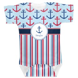 Anchors & Stripes Baby Bodysuit (Personalized)
