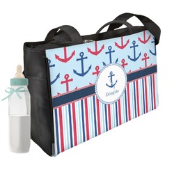 Anchors & Stripes Diaper Bag w/ Name or Text