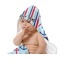 Anchors & Stripes Baby Hooded Towel on Child