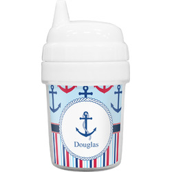 Anchors & Stripes Baby Sippy Cup (Personalized)