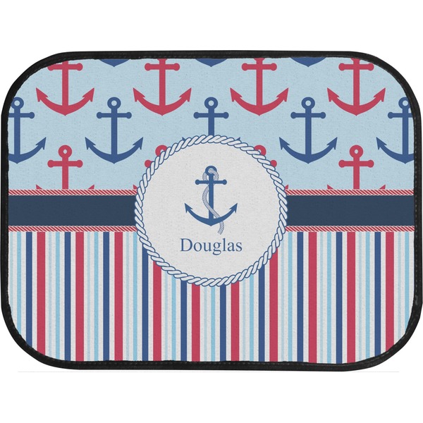 Anchors & Stripes Back Seat Car Mat