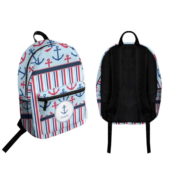 Anchors & Stripes Backpack front and back - Apvl