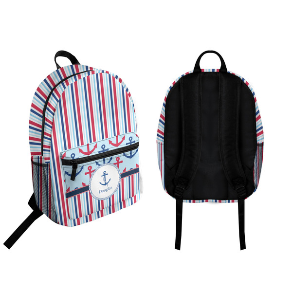 Anchors & Stripes Backpack front and back - Apvl