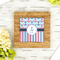 Anchors & Stripes Bamboo Trivet with 6" Tile - LIFESTYLE