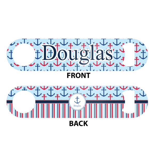 Anchors & Stripes Bar Bottle Opener - White - Approval