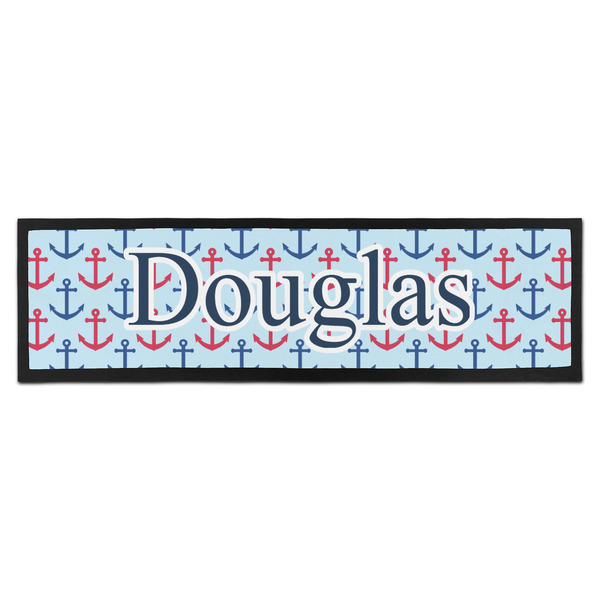 Custom Anchors & Stripes Bar Mat - Large (Personalized)