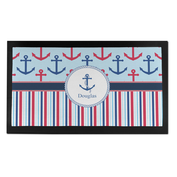 Custom Anchors & Stripes Bar Mat - Small (Personalized)