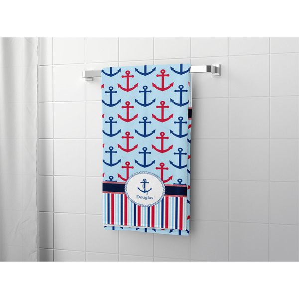 Anchors & Stripes Bath Towel - LIFESTYLE