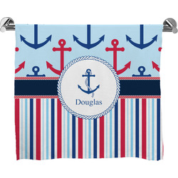 Anchors & Stripes Bath Towel (Personalized)