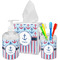 Anchors & Stripes Acrylic Bathroom Accessories Set w/ Name or Text