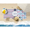 Anchors & Stripes Beach Towel Lifestyle