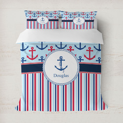 Anchors & Stripes Duvet Cover (Personalized)