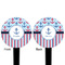 Anchors & Stripes Black Plastic 4" Food Pick - Round - Double Sided - Front & Back
