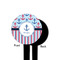 Anchors & Stripes Black Plastic 4" Food Pick - Round - Single Sided - Front & Back