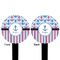 Anchors & Stripes Black Plastic 6" Food Pick - Round - Double Sided - Front & Back