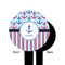 Anchors & Stripes Black Plastic 6" Food Pick - Round - Single Sided - Front & Back