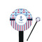 Anchors & Stripes 7" Round Plastic Stir Sticks - Black - Double Sided (Personalized)