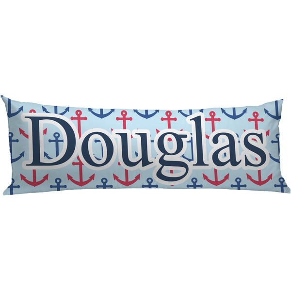 Custom Anchors & Stripes Body Pillow Case (Personalized)
