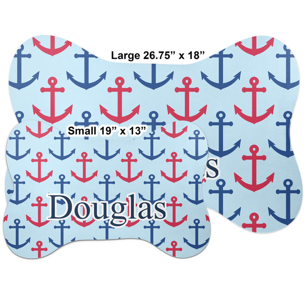 Anchors & Stripes Bone Shaped Mat Comparison