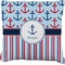 Anchors & Stripes Burlap Pillow 24"