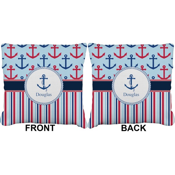 Anchors & Stripes Burlap Pillow Approval