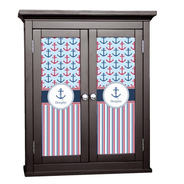 Custom Anchors & Stripes Cabinet Decal - Medium (Personalized)