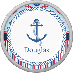 Anchors & Stripes Cabinet Knob (Silver) (Personalized)