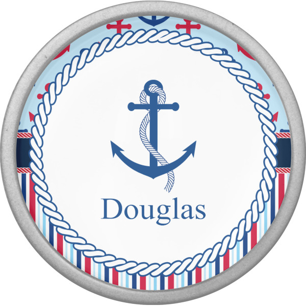 Anchors & Stripes Cabinet Knob - Nickel - Front