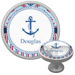 Anchors & Stripes Cabinet Knob (Silver) (Personalized)