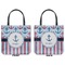 Anchors & Stripes Canvas Tote - Front and Back