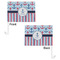 Anchors & Stripes Car Flag - 11" x 8" - Front & Back View