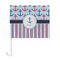 Anchors & Stripes Car Flag - Large - FRONT