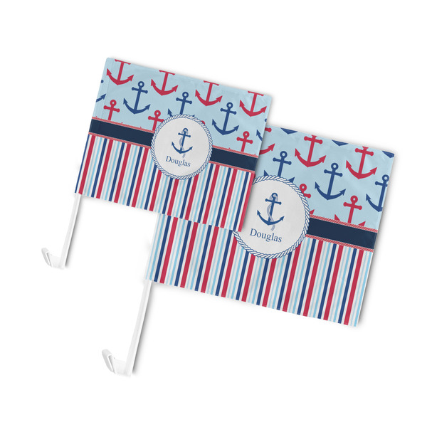 Anchors & Stripes Car Flags - PARENT MAIN (both sizes)