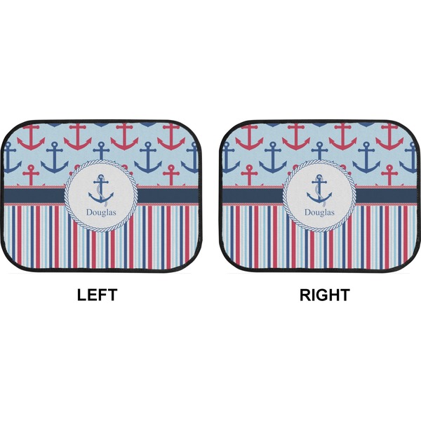 Anchors & Stripes Car Floor Mats (Back Seat) (Approval)