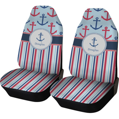 Anchors & Stripes Car Seat Covers (Set of Two) (Personalized)