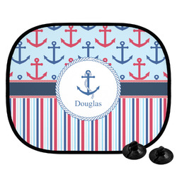 Anchors & Stripes Car Side Window Sun Shade (Personalized)
