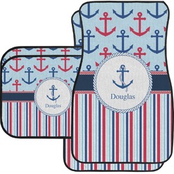 Anchors & Stripes Car Floor Mats (Personalized)