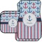 Anchors & Stripes Car Floor Mats Set - 2 Front & 2 Back (Personalized)