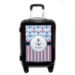 Anchors & Stripes Carry On Hard Shell Suitcase (Personalized)