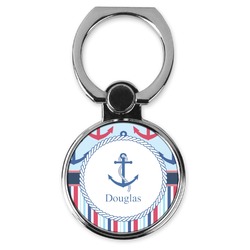 Anchors & Stripes Cell Phone Ring Stand & Holder (Personalized)