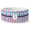 Anchors & Stripes Ceramic Dog Bowl - Medium - Front