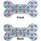 Anchors & Stripes Ceramic Flat Ornament - Bone Front & Back (APPROVAL)