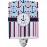 Anchors & Stripes Ceramic Night Light (Personalized)
